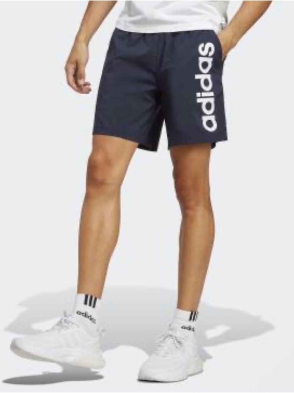 adidas Men’s AEROREADY Linear Chelsea Dual-Branded Legend Ink Shorts Size XL
